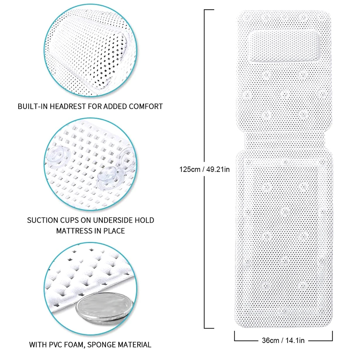 Full Body Bath Cushion Bath Pillow
