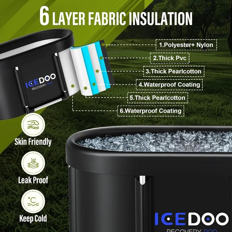 Upgrade XL 139 Gal Oval Ice Bath Tub